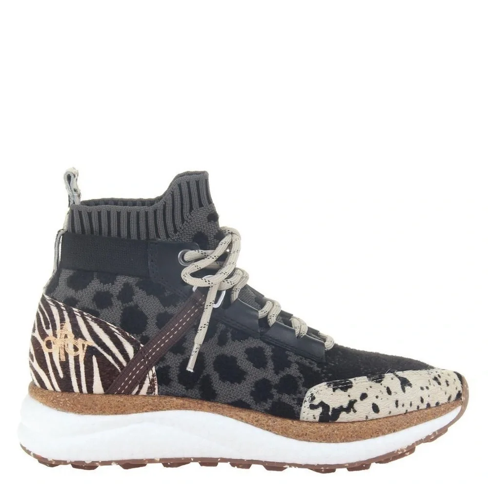 NIB OTBT Hybrid High Top Sneakers, fun, funky + comfy animal print unique design - Picture 6 of 7